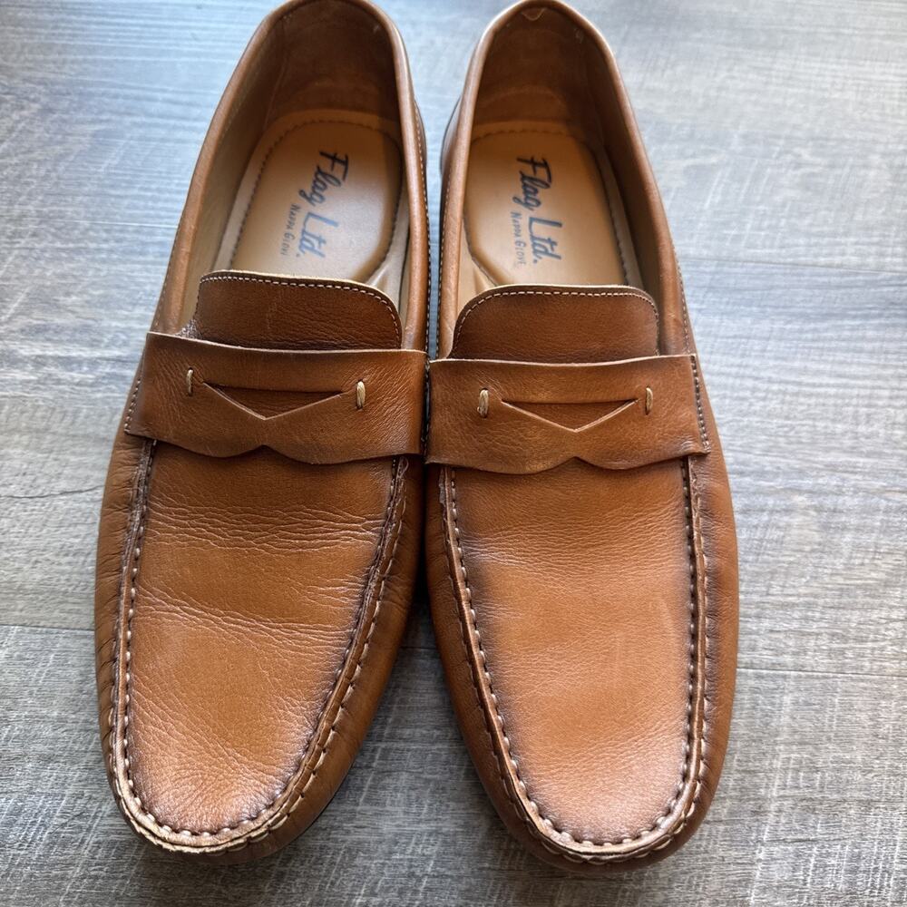 Flag Ltd. Nappa Glove Tan Leather Men’s Loafer New Without Box Size 11